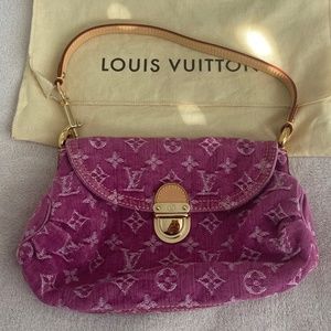 Louis Vuitton Pleaty Denim Fuschia